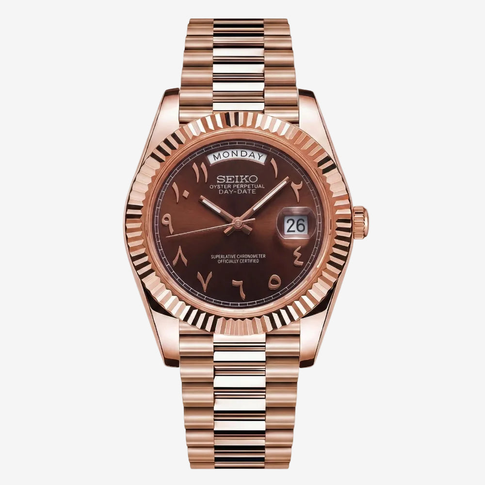 Seikojust | Daydate Rose Gold - Chocolate Arabic